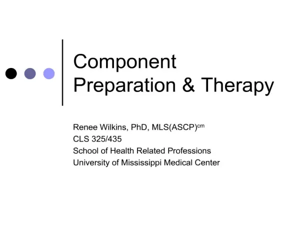 component preparation therapy
