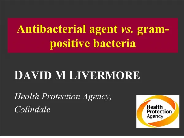 antibacterial agent vs. gram-positive bacteria