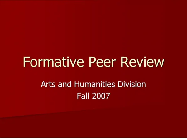 formative peer review