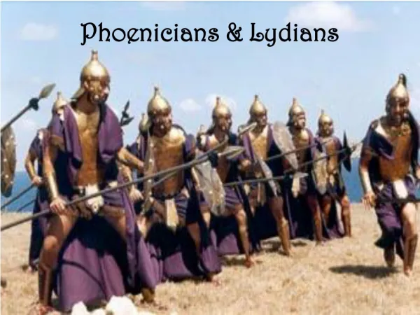 Phoenicians &amp; Lydians