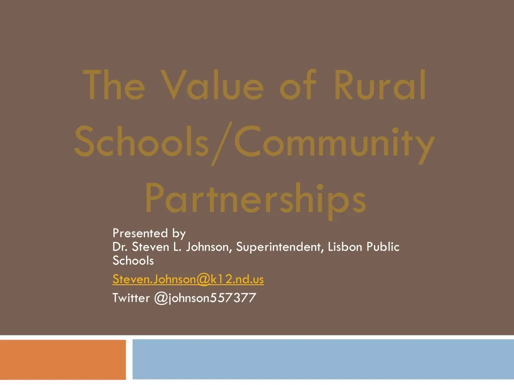 the value of rural schools community partnerships