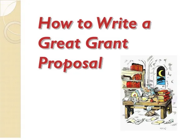how to write a great grant proposal