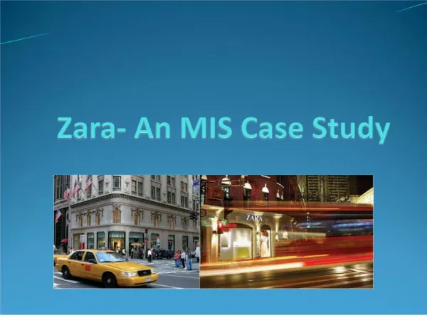 Zara- An MIS Case Study