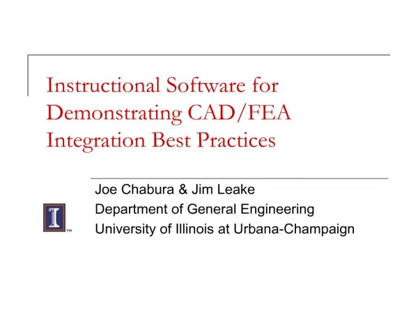 instructional software for demonstrating cadfea integration best ...