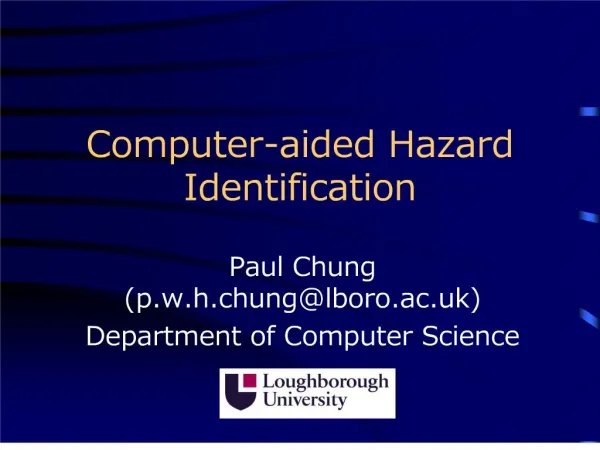 computer-aided hazard identification