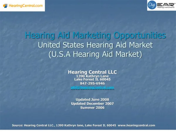 hearing aid marketing opportunities united states hearing aid ...