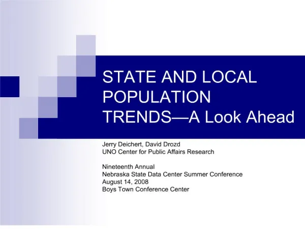 state and local population trends