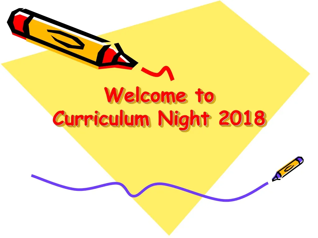 welcome to curriculum night 2018