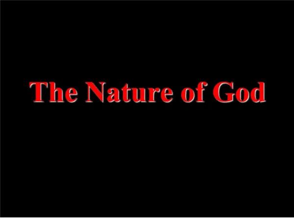 the nature of god