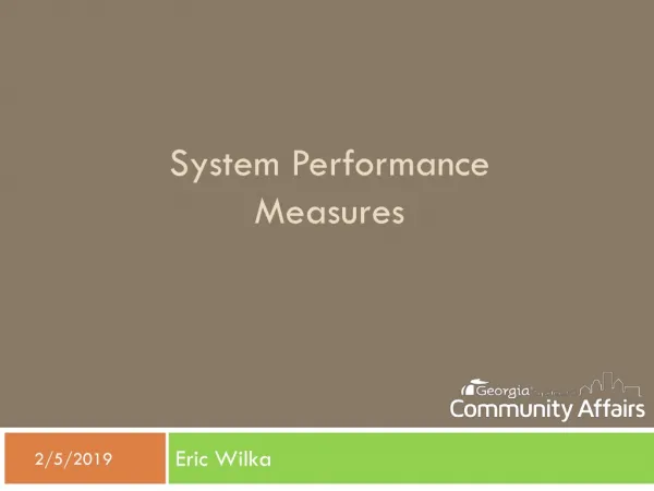 System Performance Measures