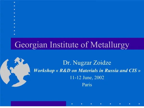 georgian institute of metallurgy