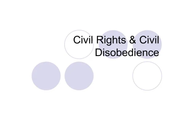 civil rights civil disobedience