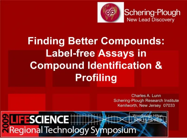 finding better compounds: label-free assays in compound identification profiling