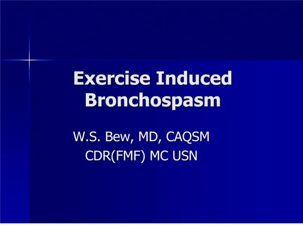 exercise induced bronchospasm