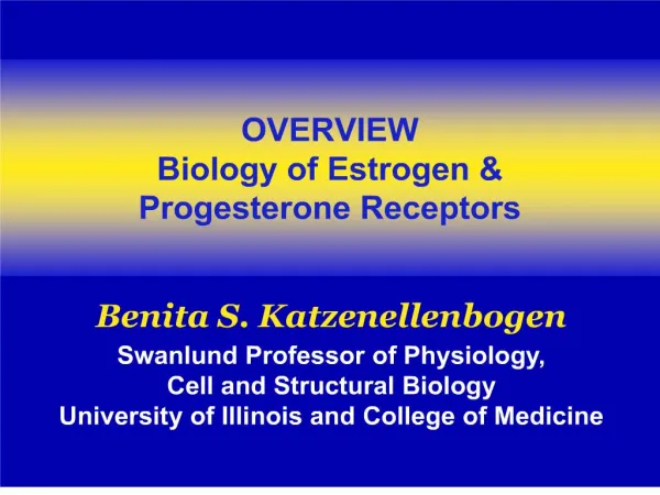 overview biology of estrogen progesterone receptors