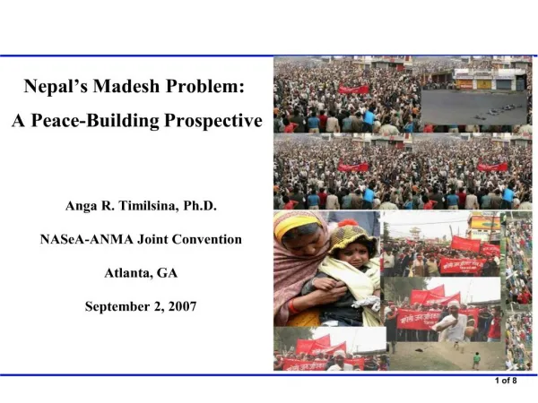 nepal s madesh problem: a peace-building prospective