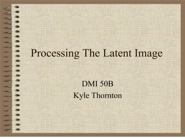 processing the latent image