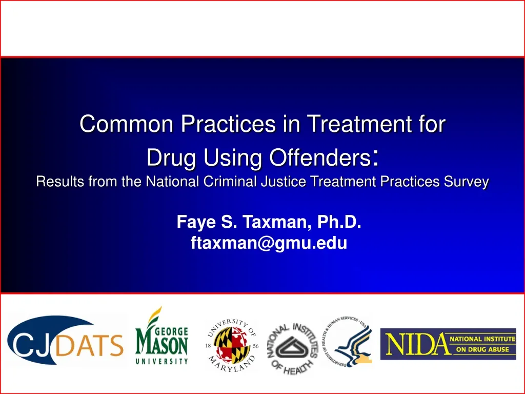 common practices in treatment for drug using