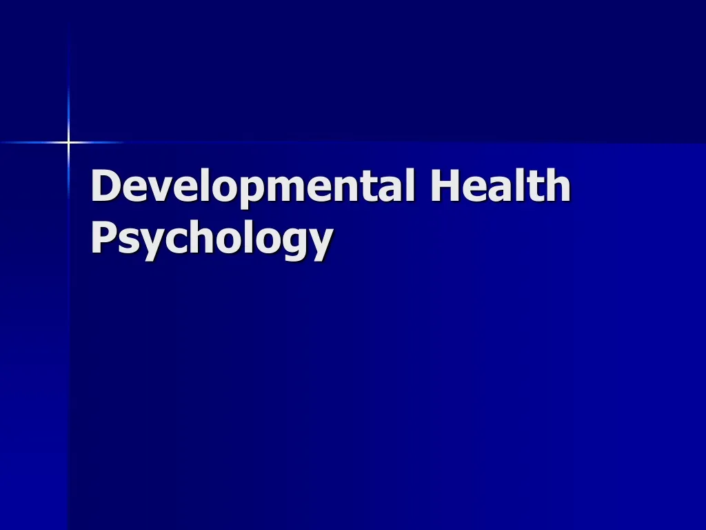 developmental health psychology