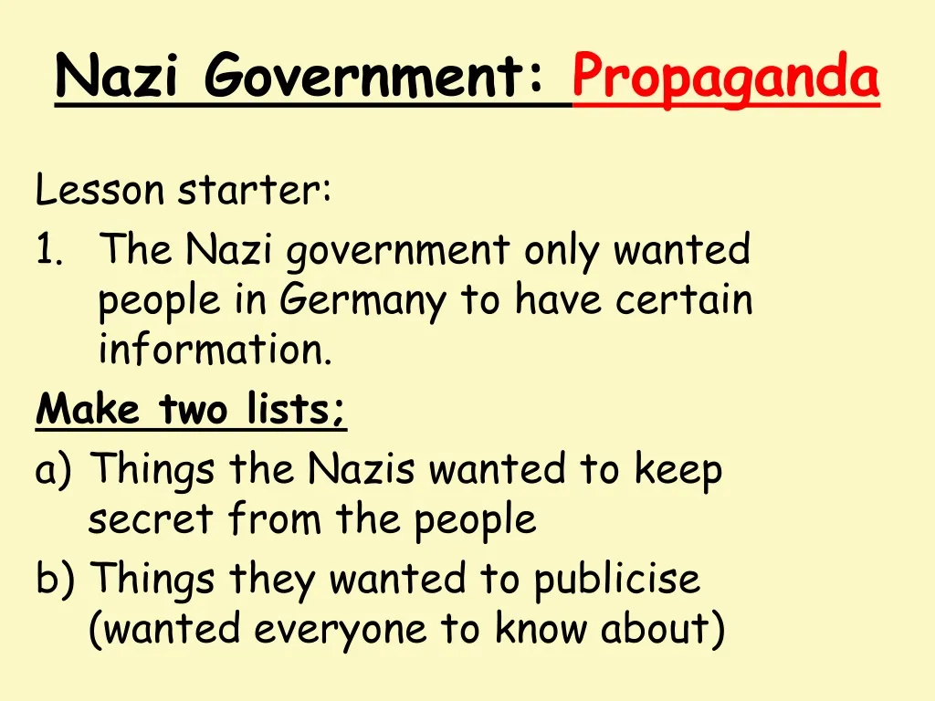 nazi government propaganda