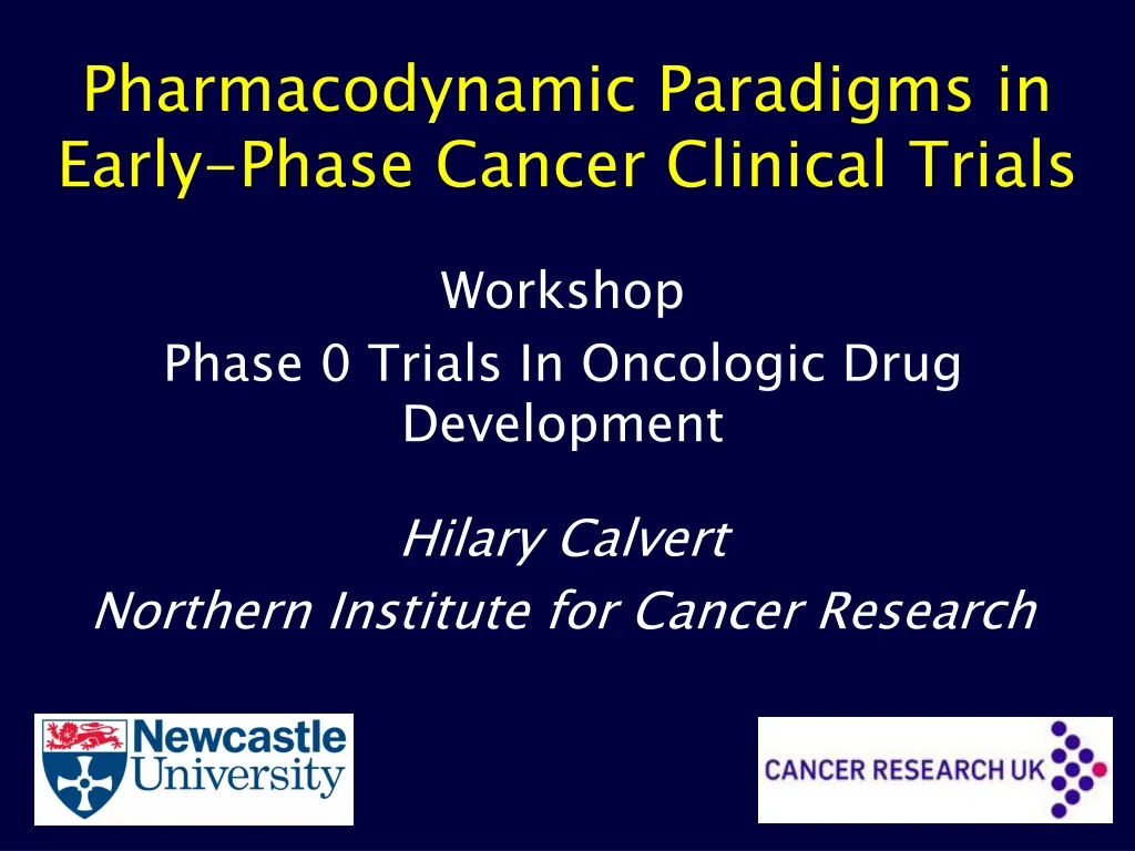 pharmacodynamic paradigms in early phase cancer clinical trials