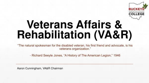 Veterans Affairs &amp; Rehabilitation (VA&amp;R)