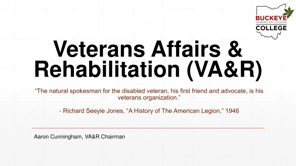veterans affairs rehabilitation va r