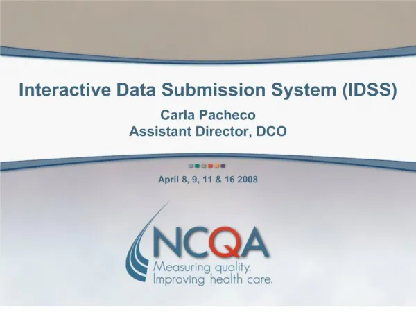 interactive data submission system idss
