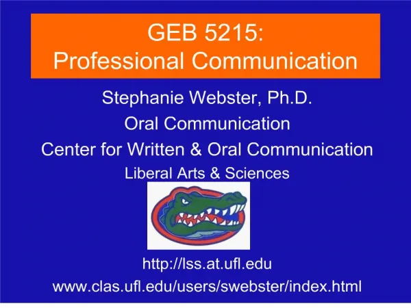 geb 5215: professional communication