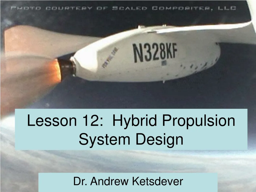 lesson 12 hybrid propulsion system design