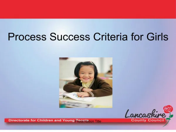 Process Success Criteria for Girls