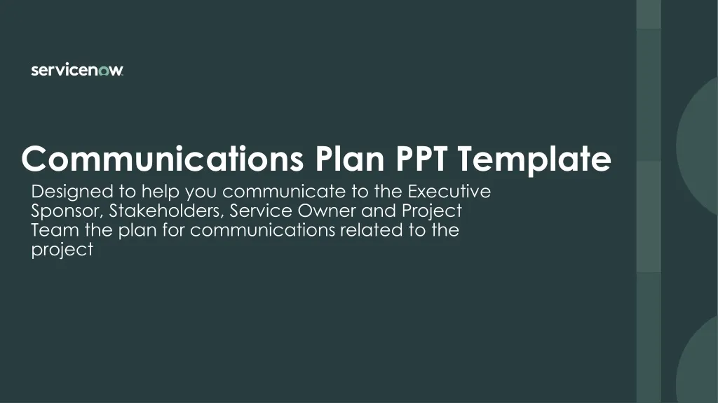 communications plan ppt template