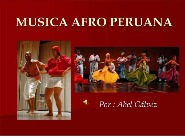 MUSICA AFRO PERUANA