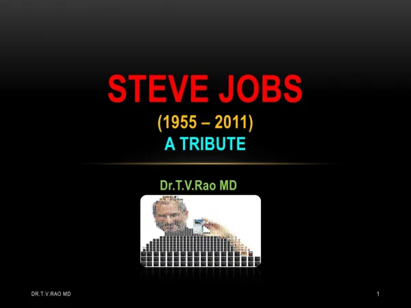Steve Jobs a Tribute