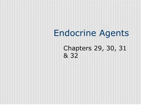 Endocrine Agents