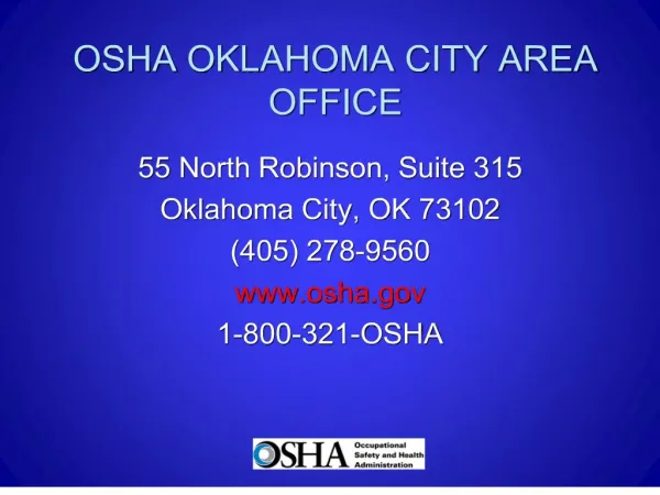 OSHA OKLAHOMA CITY AREA OFFICE