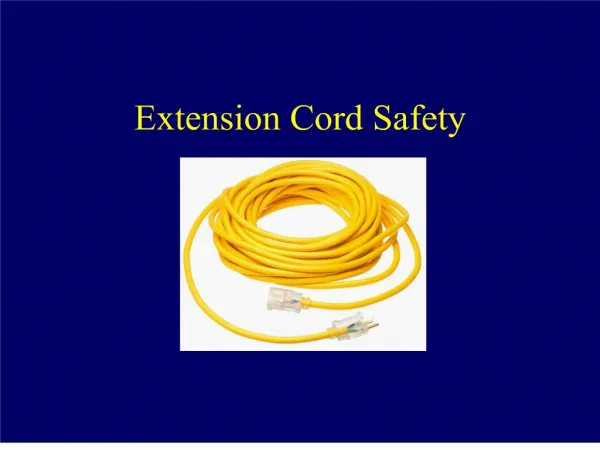 Extension Cord Safety