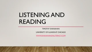 Listening and reading - slide 1