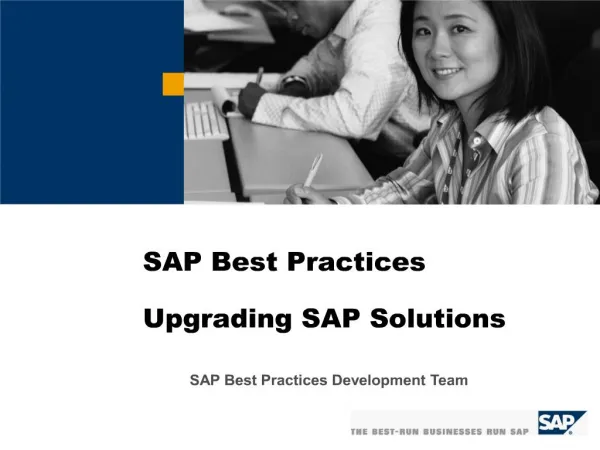 SAP Best Practices Upgrading SAP Solutions