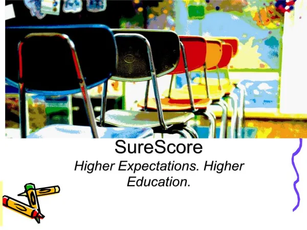 SureScore Higher Expectations. Higher Education.