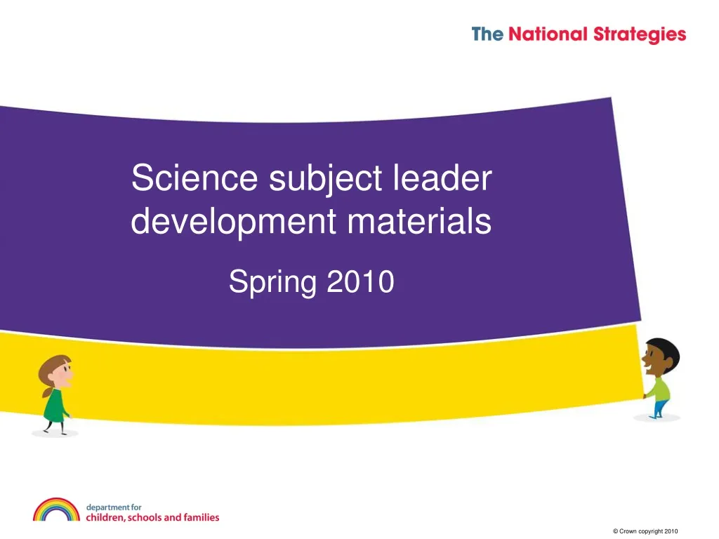 science subject leader development materials