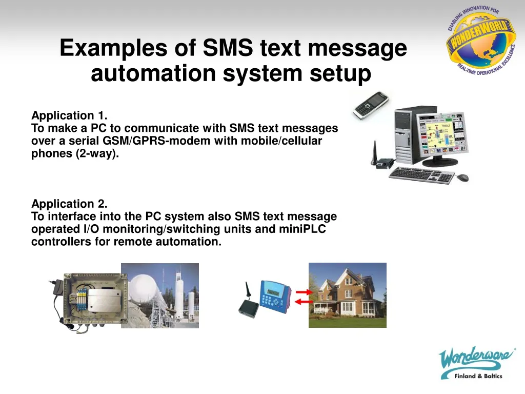examples of sms text message automation system