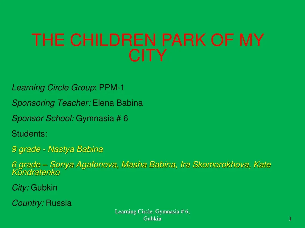 learning circle group ppm 1 sponsoring teacher