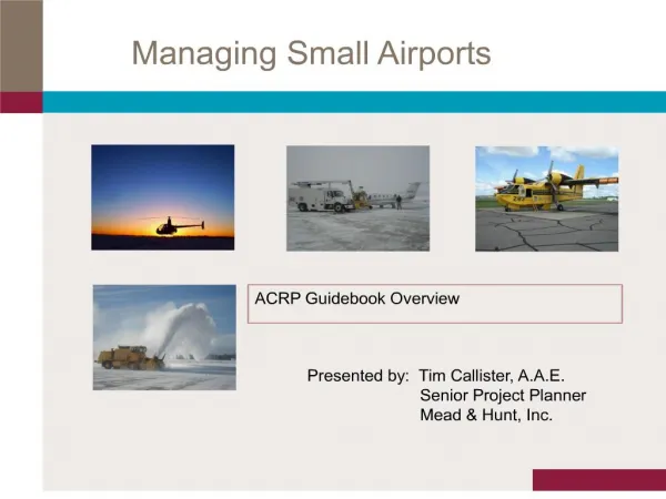 Managing Small Airports