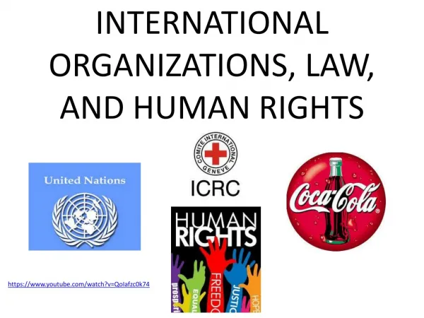 INTERNATIONAL ORGANIZATIONS, LAW, AND HUMAN RIGHTS
