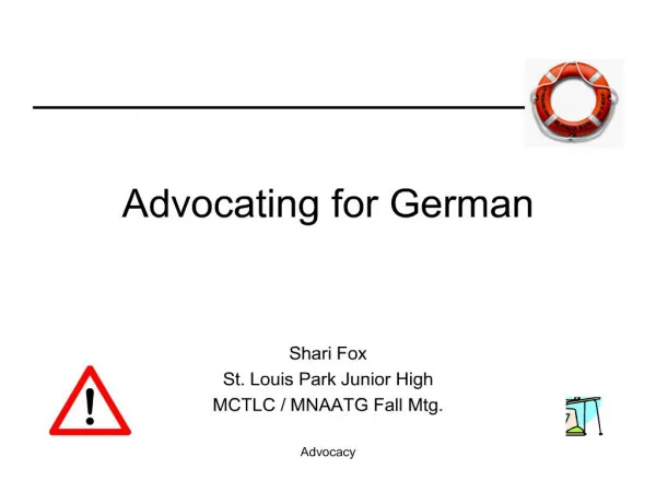 Advocating for German