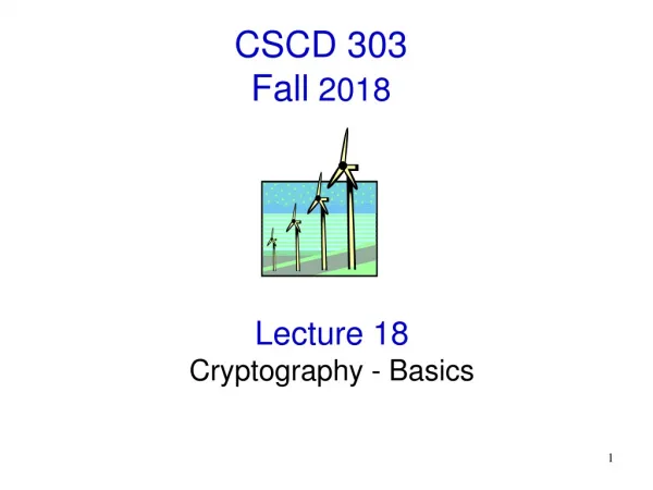 CSCD 303 Fall 2018
