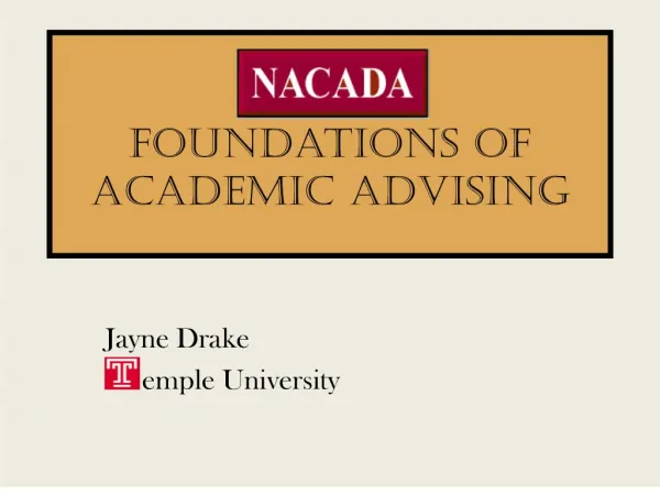 Foundations of Academic Advising