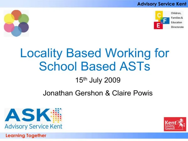 Locality Based Working for School Based ASTs