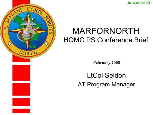 MARFORNORTH HQMC PS Conference Brief